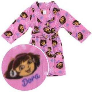 Dora the Explorer Pink Bath Robe for Girls 8: Bathrobes: Clothing