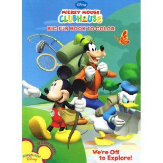 Mickey Mouse Clubhouse Big Fun Book to Color   We're Off to Explore!: Playhouse Mickey / Disney Channel: 9781403794055: Books