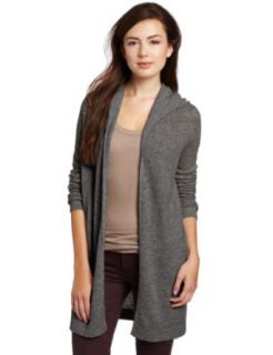 Christopher Fischer Women's 100% Cashmere Solid Featherweight Hooded Sweater, Grey, X Small at  Womens Clothing store: Cardigan Sweaters