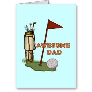 Golf Awesome Dad Card