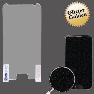 MyBat Samsung Galaxy S 4 Glitter LCD Screen Protector   Retail Packaging   Clear/Gold Cell Phones & Accessories
