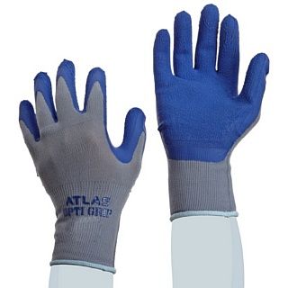 Showa Best 340 Atlas Opti Grip Palm Coating Natural Rubber Glove, Engineered Nylon Liner, General Purpose Work, Large (Pack of 12 Pairs): Industrial & Scientific