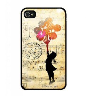 Wewe Banksy Balloon Girl2 Iphone 4 4s Case Cover, Cell Phone Hard Case with Unique Design Cell Phones & Accessories