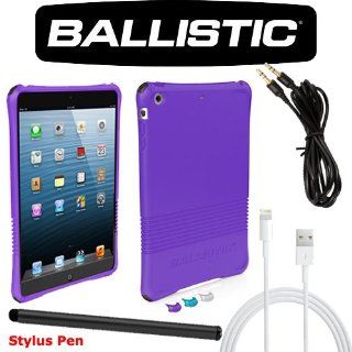 Purple Ballistic Smooth Series Cover for iPad MINI. Comes with long charging cable, Stylus Pen, 3.5mm AUX Jack Cord and Radiation Shield.: Cell Phones & Accessories