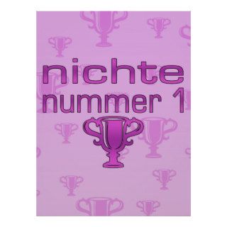German Gifts for Nieces: Nichte Nummer 1 Posters