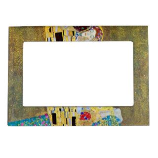 The Kiss (original Der Kuss) by Gustav Klimt Magnetic Picture Frames