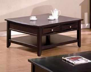 Square Cocktail Table in Cappuccino Finish by Furniture of America   Dining Tables