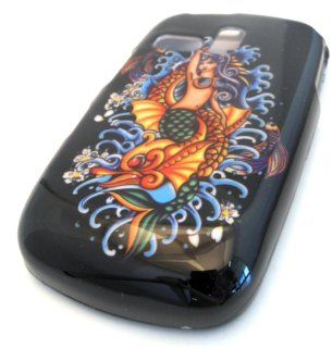 Samsung R355c Sea Mermaid Tattoo Design Gloss HARD Case Cover Skin Protector NET 10 Straight Talk Cell Phones & Accessories