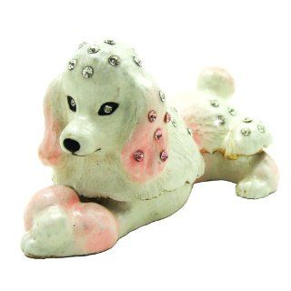 Objet D'Art Release #349 "The Toy Poodle" Purebred Dog Handmade Jeweled Metal & Enamel Trinket Box   Action Figure Accessories