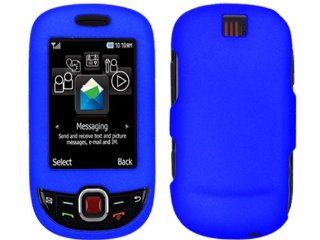 Blue Crystal Rubberized Faceplate Hard Rubber Skin Case Cover for Samsung Smiley SGH T359: Cell Phones & Accessories