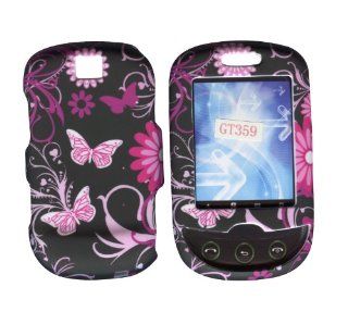 Pink Butterflies Samsung Smiley T359 T Mobile Case Cover Hard Phone Cover Case Faceplates Cell Phones & Accessories