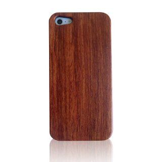 Olina Handmade Natural Genuine Wood Bamboo Backing Shell Case Cover for iPhone 5 iPhone 5s, with Durable Plastic Edges with Smooth Matte Finish (Rosewood): Cell Phones & Accessories