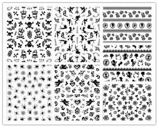 Nail Art Stickers 12packs 3d Water Decals Halloween Skull Angel Fashion Wholesale Hot Sae Cd8 14 : Beauty Products : Beauty