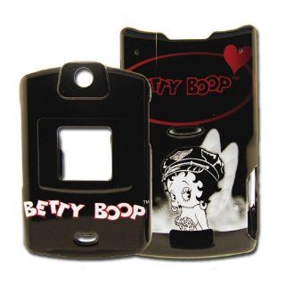 Licensed Black Betty Boop Snap On for V3 with Betty Boop on the Back Wearing Biker Outfit: Cell Phones & Accessories