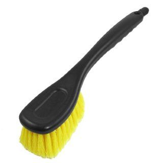 Truck Car Cleaning Tool Wheel Spoke Rim Water Brush Cleaner Yellow Black: Automotive