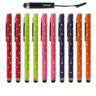 iDream365 Bling Stylus Pens! 10PCS Capacitive Stylus Touch Pen+1Piece Mini Stylus Pen for iPad 1 2 3 4 Mini,iPhone 3 3G 3GS 4 4S 5 5C 5S,iPod Touch 3 4 5,Kindle Fire HD,Kindle Fire,Kindle Touch,Kindle Paperwhite,Kindle fire HDX,Adroid Tablets,Samsung Galax