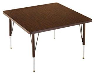 Barricks Manufacturing Company SA 366 Square Non Folding Adjustable Height Activity Table w/Enamel Legs: Office Products