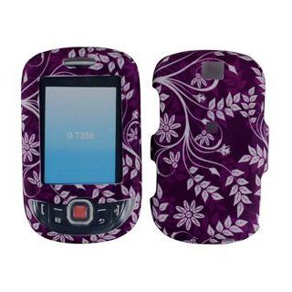 For T mobil Samsung T359 Smiley Accessory   Purple Flower Designer Hard Case Cover: Cell Phones & Accessories