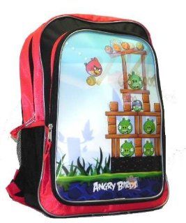 Angry Birds 16 inch Backpack   Red and Black: Toys & Games