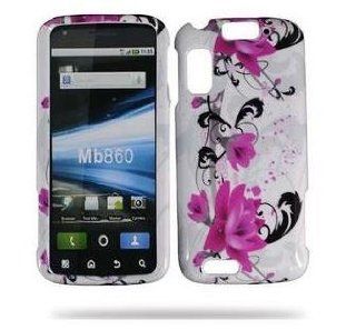 Motorola atrix 4G MB860 Designer HARD PROTECTOR COVER CASE SNAP ON PERFECT FIT   Purple Lily: Cell Phones & Accessories