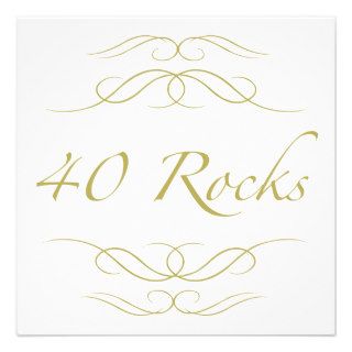 40 Rocks Birthday Invites