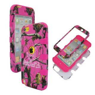 Apple Ipod Touch 5 5th Generation Protector Camo Mossy Oak Pink Girls Hunt Too Realtree Camoflauge 3 in 1 Hybrid Armor Hybrid Strong Case: Cell Phones & Accessories