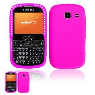 Samsung Freeform III R380 Pink Silicone Diamond Case: Cell Phones & Accessories