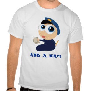 Personalized Police Cartoon kids T shirt