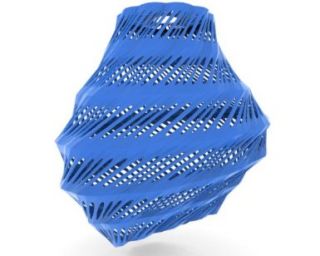 3D Printed Modern Lampshade, Blue: Thomas Faessler: 3D Printing