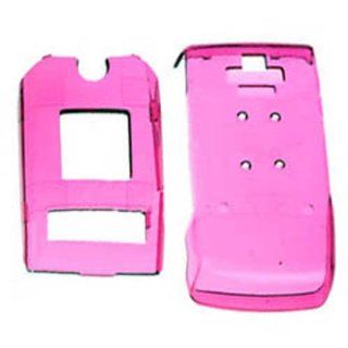 Hard Plastic Snap on Cover Fits LG AX380 UX380 Wave Transparent Hot Pink Alltel: Cell Phones & Accessories