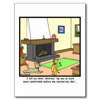 Diet: Cat Cartoon Post Card