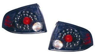 Nissan Sentra Replacement Tail Light Assembly (LED Black)   1 Pair Automotive