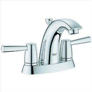 Grohe 20 388 000 4 Inch Centerset Arden Lavatory, Starlight Chrome   Touch On Bathroom Sink Faucets  