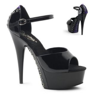 6 Inch Sexy High Heel Platform Shoes Purple Corset Black dOrsay Shoes Open Toe Size: 6: Pumps Shoes: Shoes
