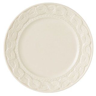 Belleek Galway Weave "Cable" Accent Plate: Kitchen & Dining