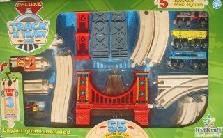 Kidkraft Deluxe Track N Train Pack 55 Piece Set   5 Different Layout: Toys & Games