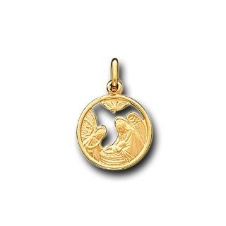 14K Solid Yellow Gold Baptism Small Charm Pendant IceNGold Jewelry