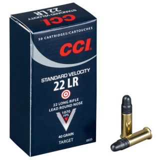 CCI Standard Velocity .22 LR Ammo LRN bullet 40 grain 756431