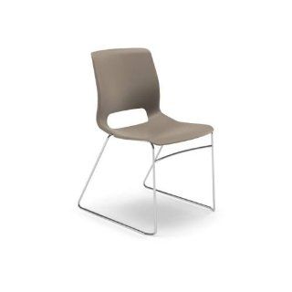 Motivate Sled based Stacking Chairs   Frame   23.0" x 21.0" x 32.3"   Shadow : Desk Chairs : Office Products