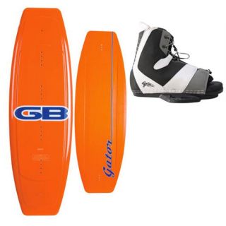 Gator Boards Classic Wakeboard w/ Gator Boards Team Wakeboard Bindings Black/White   Kids, Youth up to 80% off wake package 400