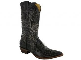 New Corral C2155 Black Vintage 10.5 Mens Western Boots $250: Shoes