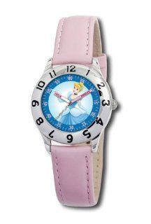 Disney Kids' D040S401 Cinderella Time Teacher Pink Leather Strap Watch Watches