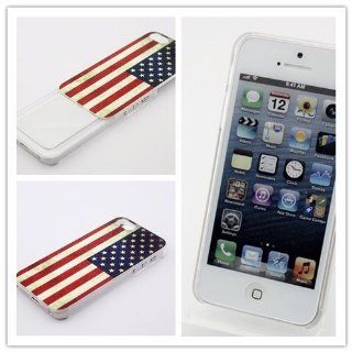 Big Dragonfly ( High Quality ) Fashion American Stars and Stripes Flag Two Layer Hard Protective Shell Back Cover Case for Apple iPhone 5 5th Generation with Mirror Function Retail Package Rustic: Cell Phones & Accessories