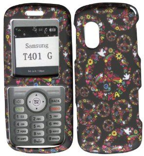 Black Peace Samsung T401G TracFone, Straight Talk Prepaid Net 10 Case Cover Hard Phone Cover Snap on Case Faceplates: Cell Phones & Accessories