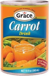 Grace Carrot Juice Drink Can 18.3 oz : Vegetable Juices : Grocery & Gourmet Food