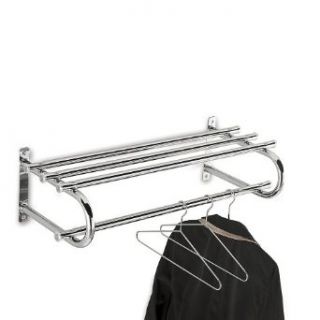 Bevco Wall Mount Rack   4' Wide   Single Shelf   Chrome