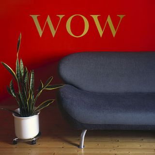 wow wall sticker by rabbit & gold