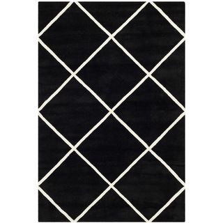 Safavieh Handmade Moroccan Chatham Black Wool Rug (8 X 10)