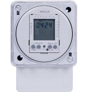 Intermatic FM1D20A 120 16A, 120V, 50/60HZ Electronic 24 Hour/7 Day Timer Module, Surface/Din Rail Mount   Electrical Timers  