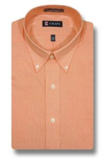 Chaps Men's Long Sleeve Classic Fit Dress Shirt, Orange, 18.5   36/37 at  Mens Clothing store